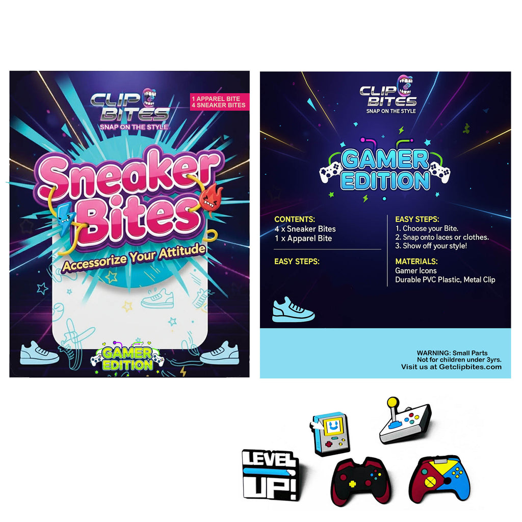 ClipBites™ – Snap-On Shoe Charms for Kids & Teens | Fun Sneaker Accessories | Mix & Match Lace Clips