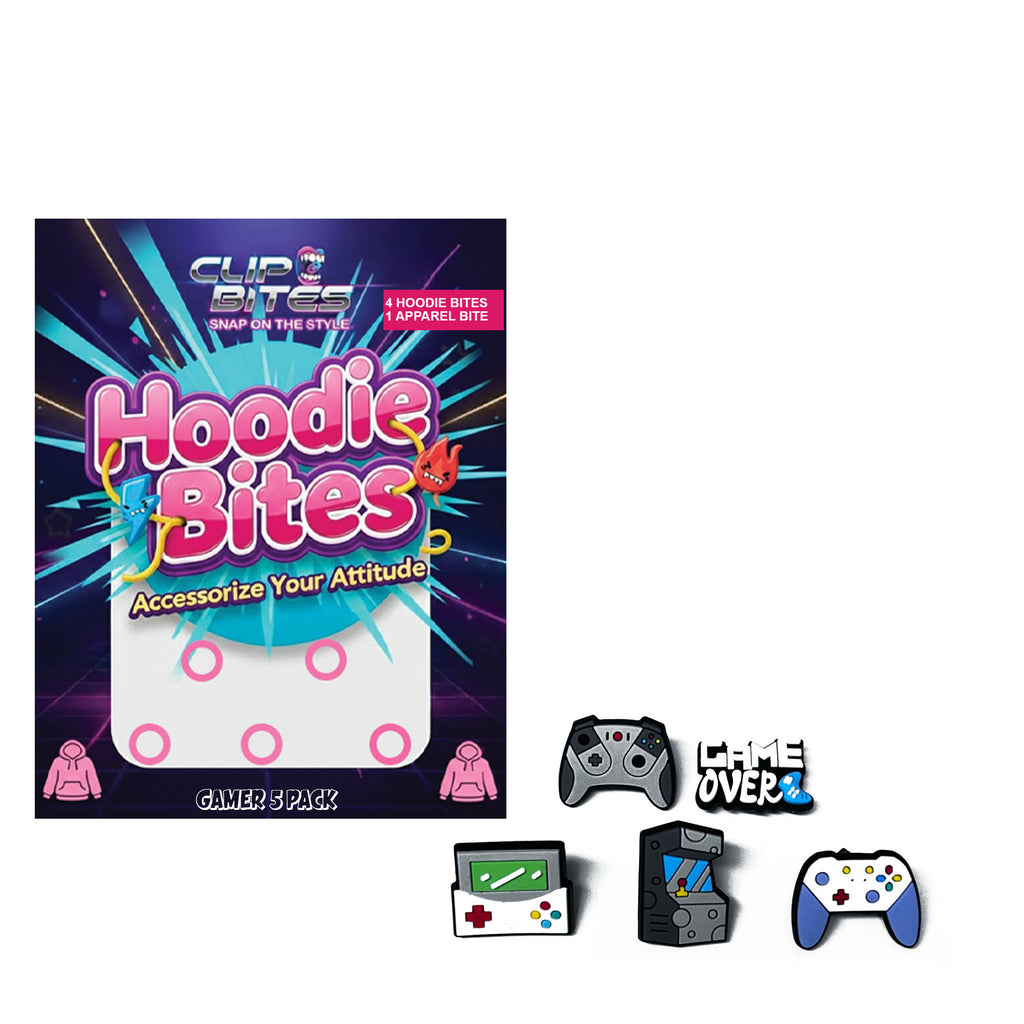 Gamer Pack Hoodie Bites 4 Pack with 1 Magnetic Apparel Bite